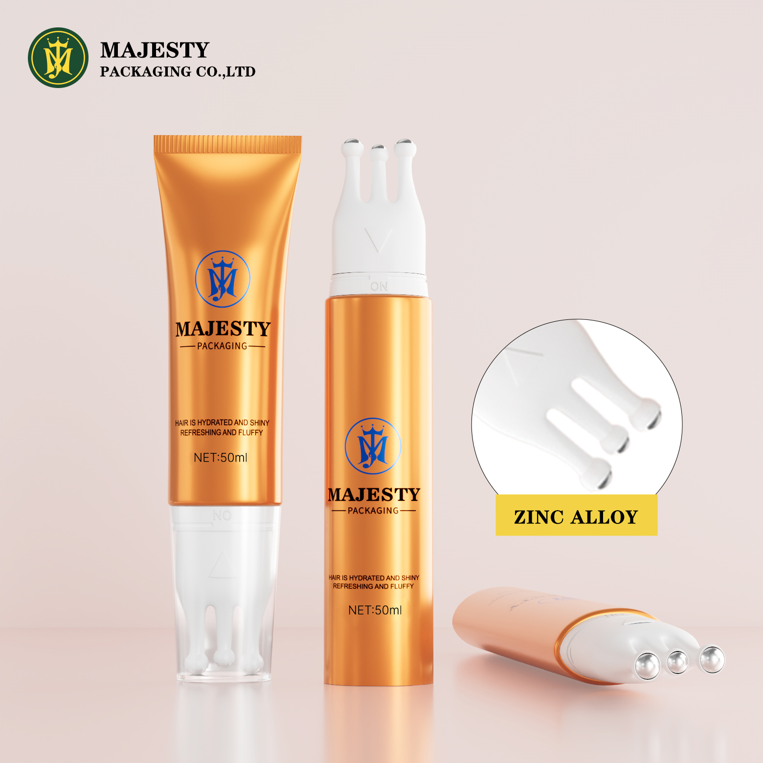 Plastic PE Cosmetic Skincare Teube Massage Roller Function Function Tube