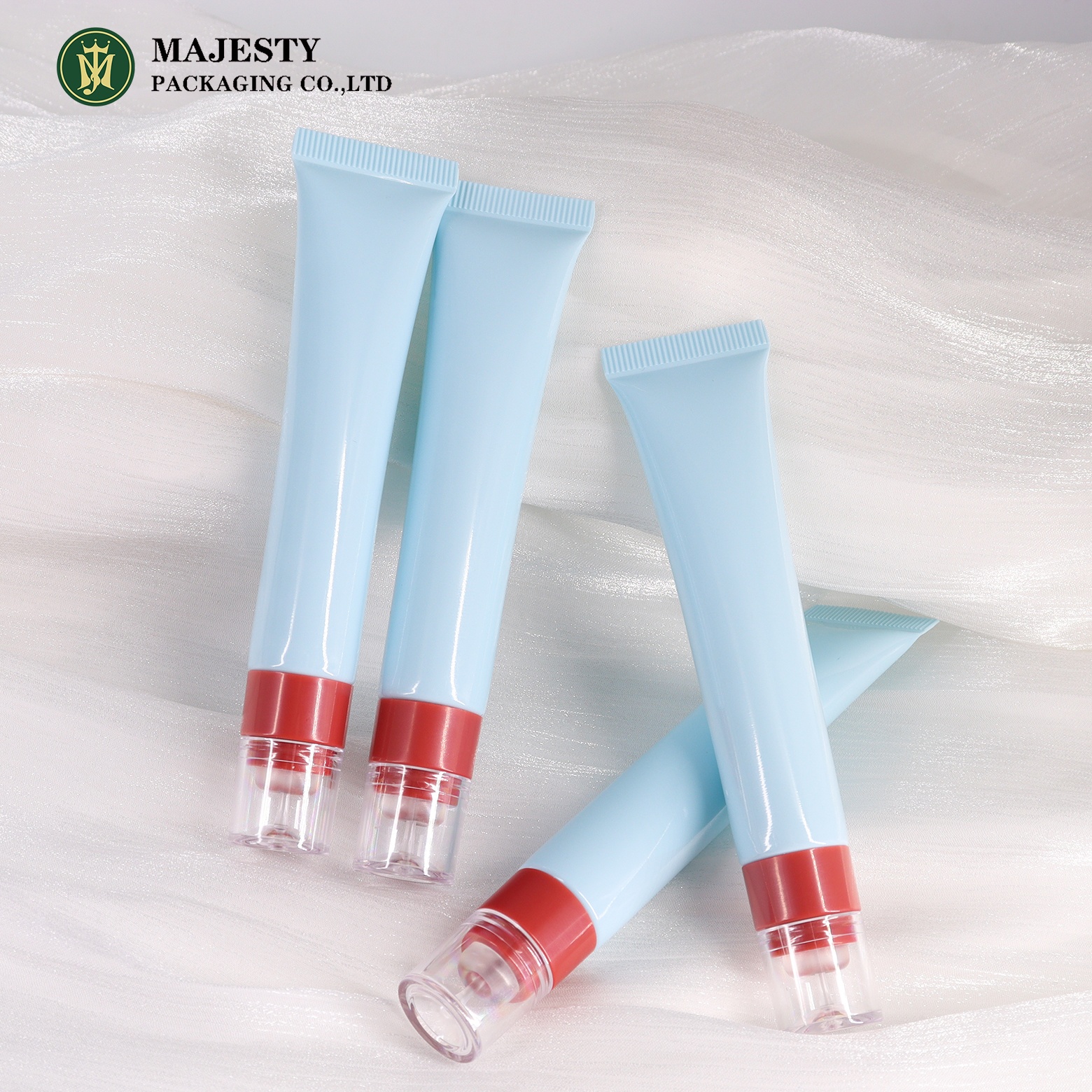 Tube de brillant à lèvres vide personnalisé avec emballage de silicone en forme de beignet