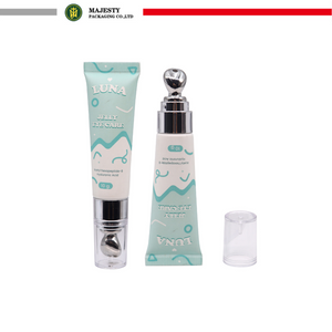 Tube de crème pour les yeux, mignon et Unique, avec applicateur en alliage de Zinc, emballage cosmétique en plastique, Tube de Massage en plastique pour soins oculaires, 10ml-30ml