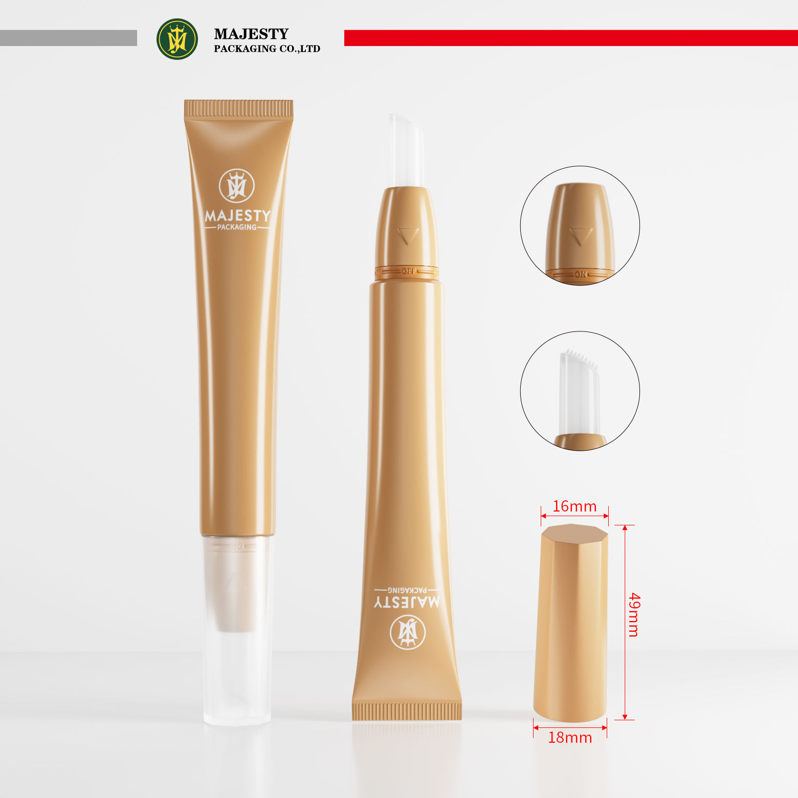 Tube PP souple personnalisé pour vernis à ongles, rouge à lèvres, conteneurs d'huile, Blush, boule à rouleau, applicateur de Massage, usage cosmétique