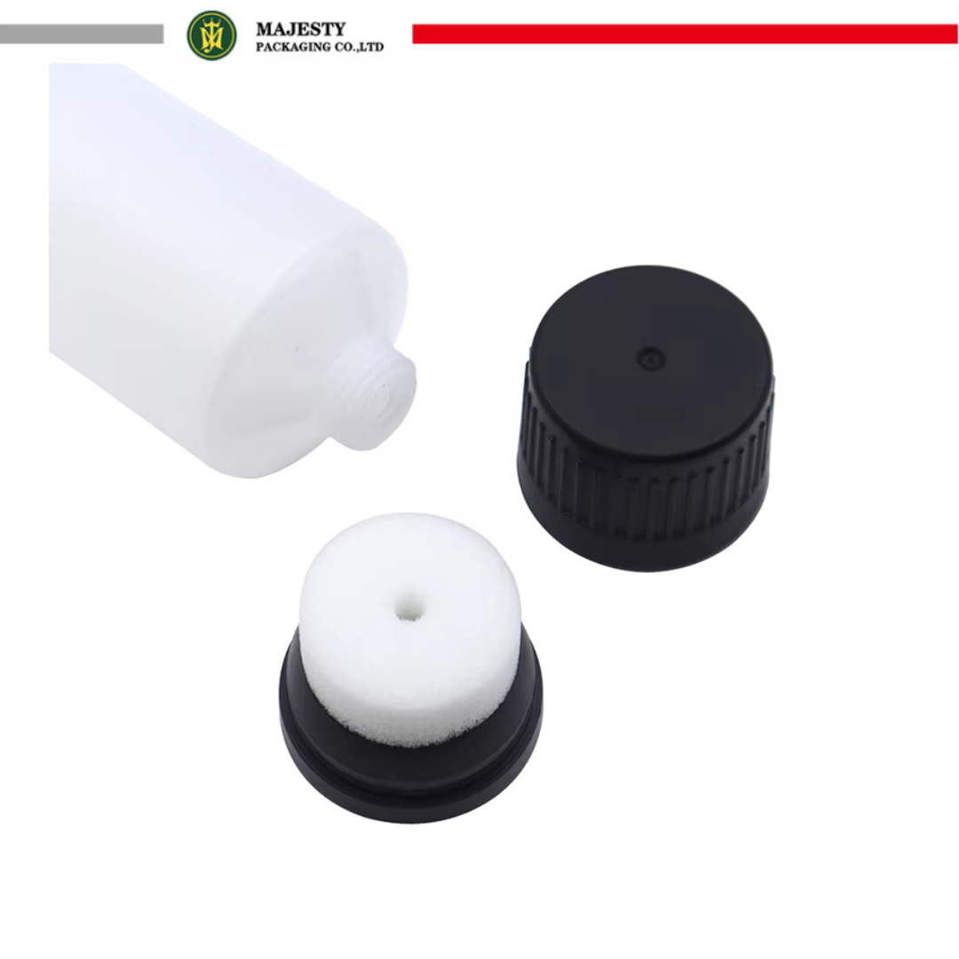 Emballage de Tube cosmétique en plastique avec interrupteur, applicateur d'éponge, nettoyant pour le visage, Tube en plastique de soins du visage, Tube de 70ml 100ml 150ml