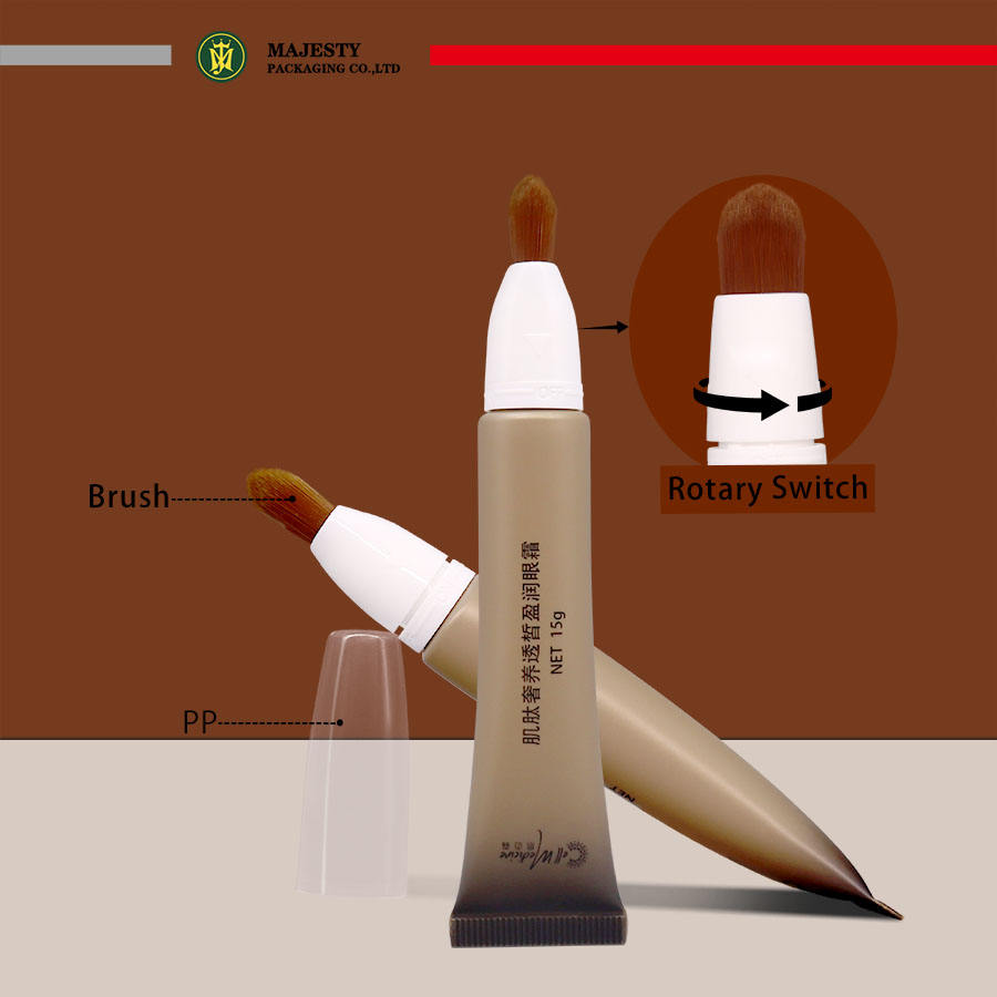 Tube en plastique vide pour cosmétiques, emballage pour rouge à lèvres, soin des lèvres, huile pour ongles, applicateur de brosse, facile à utiliser, 10ml, 15ml, 30ml