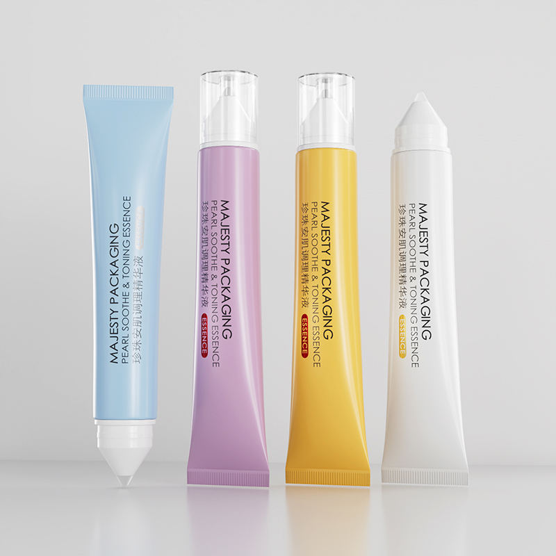 Tube à presser en plastique OEM personnalisé, pour crème essentielle, emballage de crème pour les yeux, crème solaire, fond de teint BB CC, applicateur en Silicone liquide