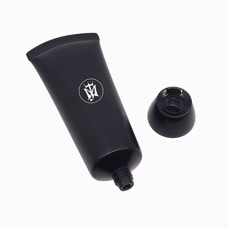 Tube en plastique vide noir OEM 80ml 100ml 120ml, crème pour le visage, Tube nettoyant pour hommes avec bouchon à vis, emballage pour lavage du visage