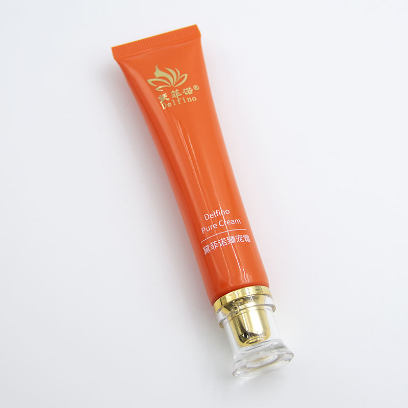 Tube en plastique d'emballage souple personnalisé pour fond de teint BB, crème liquide pour les yeux, pointe de buse longue avec capuchon en acrylique pour crème solaire pour les lèvres