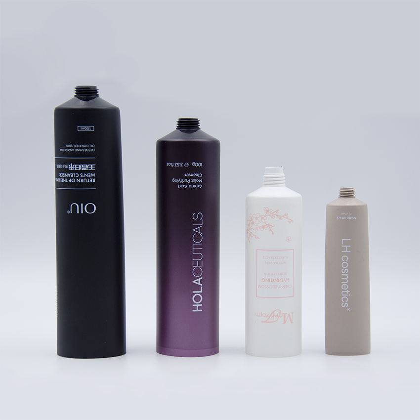 Tube cosmétique en plastique PE noir mat personnalisé 60 ml-100 ml, vente en gros, tubes d'emballage de soins de la peau à couvercle rabattable