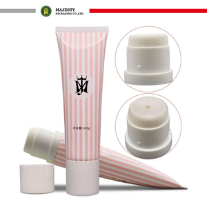 Tube en plastique personnalisé avec applicateur d'éponge pour crème dépilatoire, emballage cosmétique, Tube de soins de la peau, emballage de Tube en plastique
