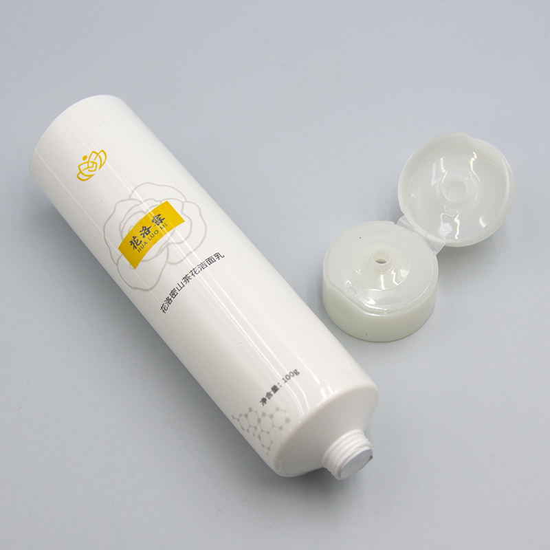 Tube cosmétique OEM100ML-120ML, pour crème pour les mains, nettoyant pour le visage, protection solaire, Tube à presser avec couvercle rabattable, estampage à chaud, manipulation de Surface