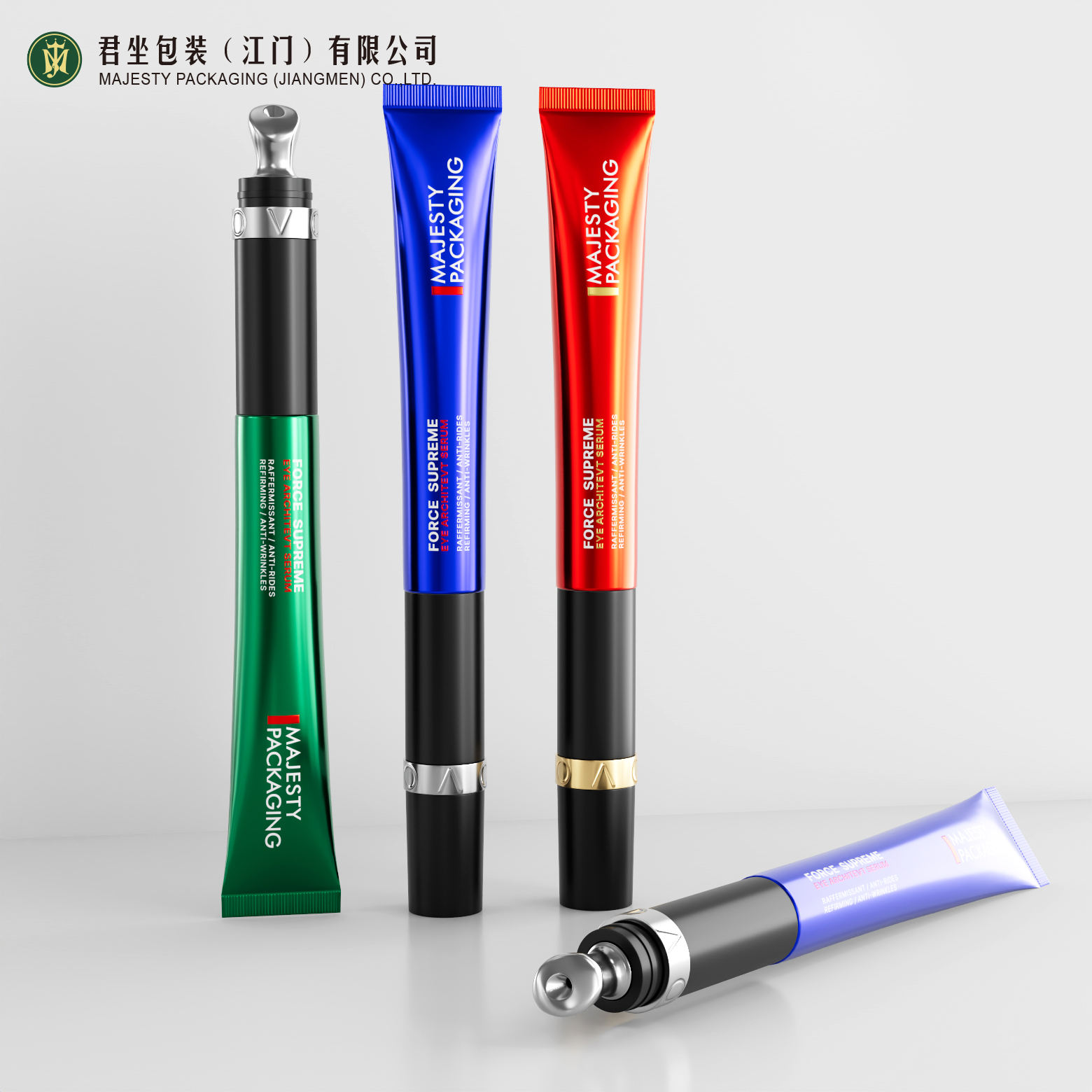 Tube de crème pour les yeux de Massage vibrant en aluminium ABL personnalisé de 15ml, emballage cosmétique en plastique, applicateur de rouge à lèvres, Surface d'étiquetage