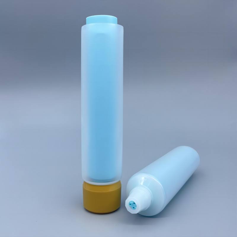 Plastique cosmétique 100ml, Double Tube, Double chambre, mélange d'ingrédients, brillant, sérigraphie, étiquetage, soins de la peau, sérum, emballage pour les lèvres