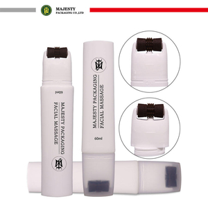 Tube souple de rouleau de Massage personnalisé, récipient vide pour le visage/corps, pour les soins du corps avec Massage en silicone