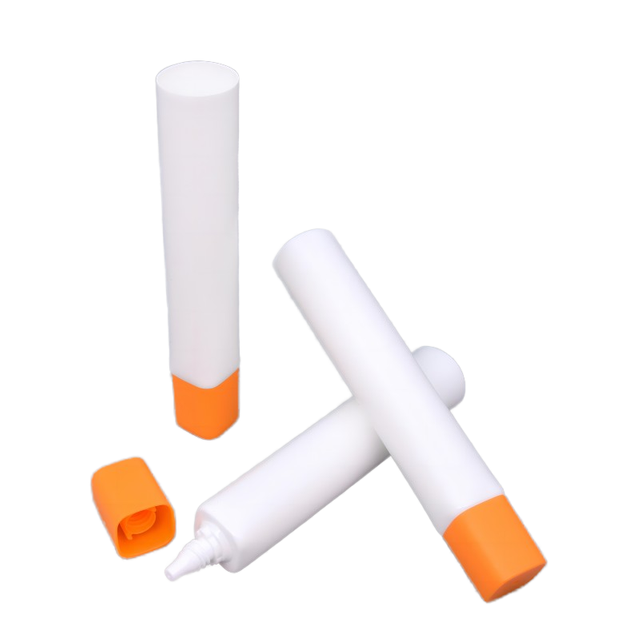 Tube cosmétique de forme carrée OEM 50ml, buse à presser vide et souple, crème de fond de teint, soins de la peau, crème pour les yeux, impression d'écran