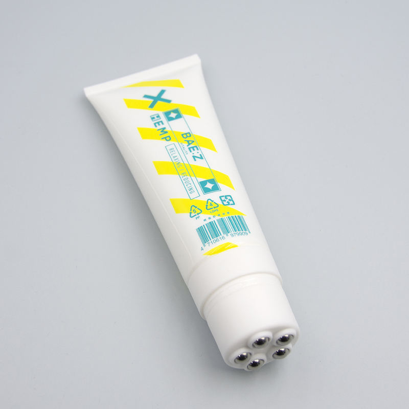 Tube d'extrusion d'emballage cosmétique en plastique personnalisé 60 ml-150 ml avec tête de massage à 5 billes
