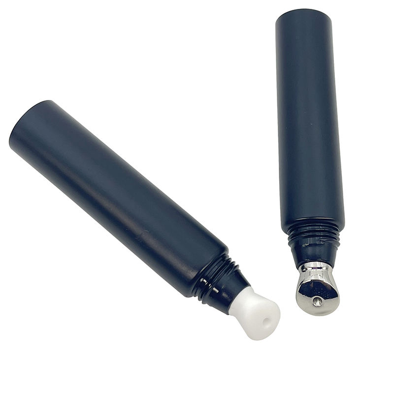 Tube en plastique d'usine personnalisé de 15 ml pour emballage cosmétique de mascara avec applicateur en alliage de zinc et tube de crème pour les yeux de massage en céramique
