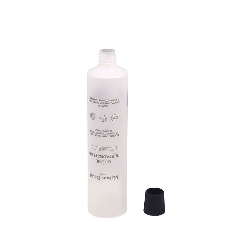 Tubes à presser vides en plastique transparent OEM pour crème de soin du visage, crème pour les mains, dentifrice, crème solaire, emballage de shampoing avec bouchon à vis