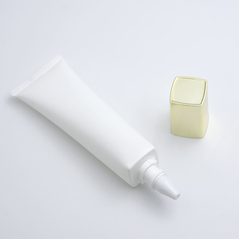 Tube de Gel nettoyant pour le visage, en plastique cosmétique souple de forme carrée OEM, 50ml, utilisé pour le maquillage et le sérum avec dessus à vis
