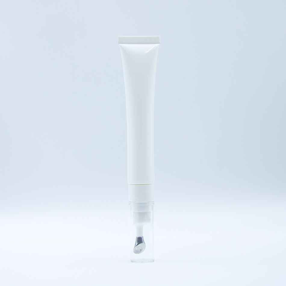 Emballage cosmétique vide personnalisé de haute qualité de 20ml, Tube d'essence de crème pour les yeux en alliage de Zinc avec tête de Massage vibrante avec Logo personnalisé