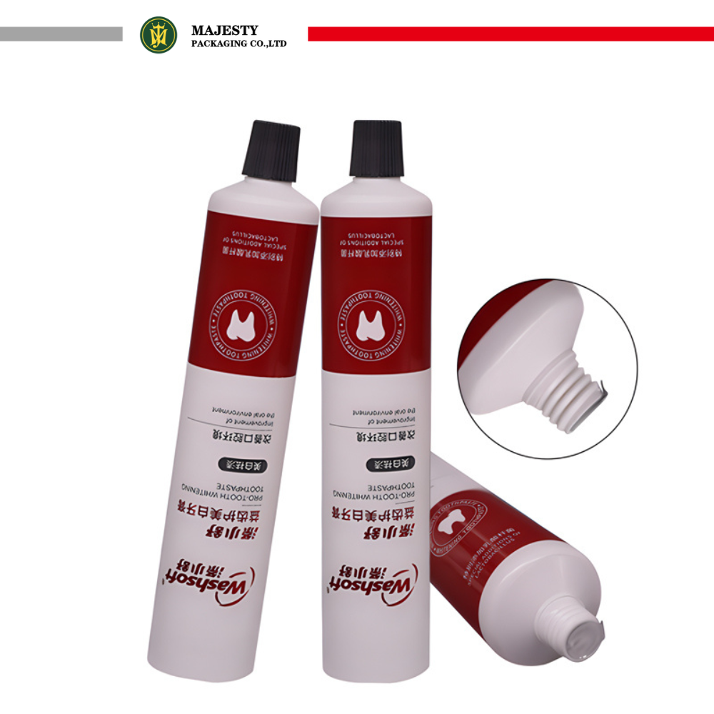 Applicateur de buse personnalisé de 35mm de diamètre, capacité de 50 à 130 ml, Tube vide brillant, Tube de dentifrice cosmétique, bouchon à vis