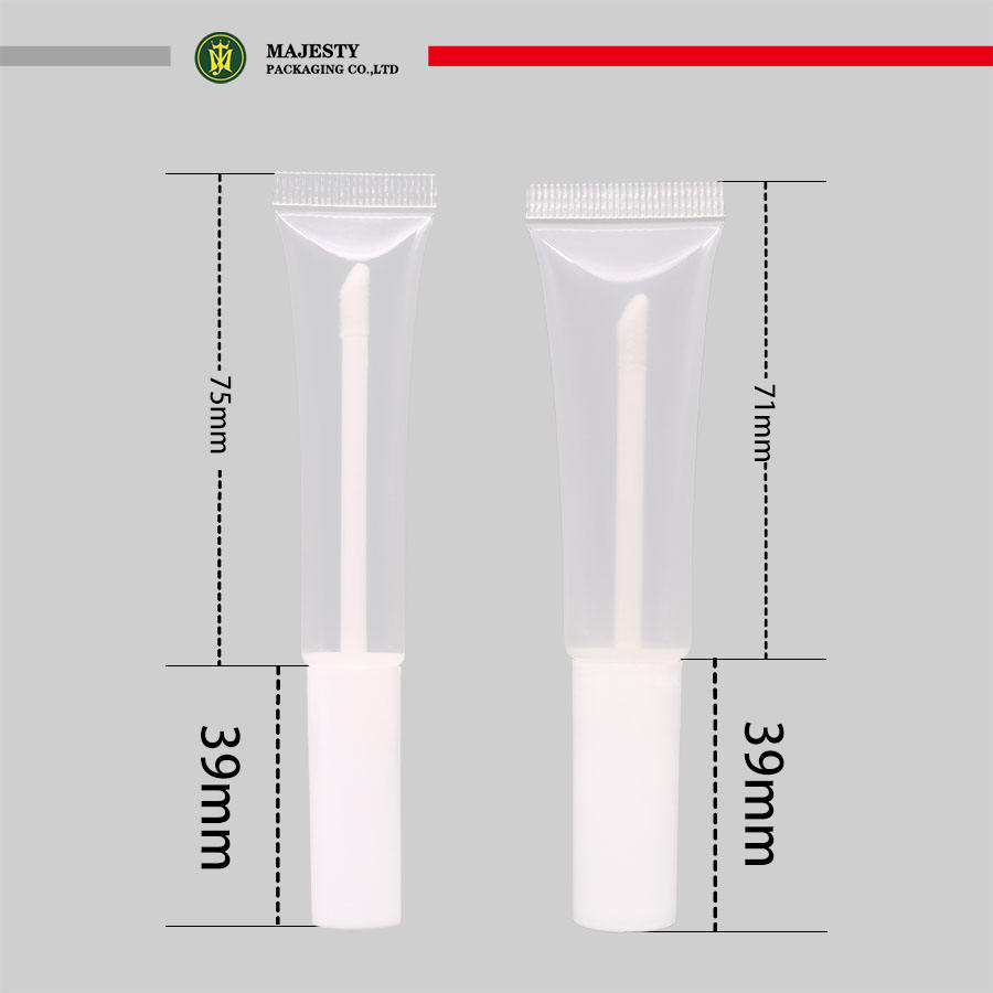 Tube en plastique vide pour rouge à lèvres, brillant à lèvres, soins de la peau, emballage cosmétique, applicateur de brosse, facile à utiliser, emballage personnalisable en plastique