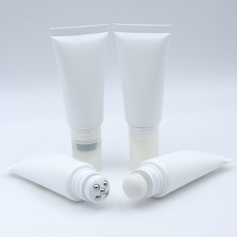 Tube de crème à presser cosmétique multifonction personnalisé, pour le lavage du visage et la crème pour les yeux, brosse en silicone, boule roulante, emballage en plastique