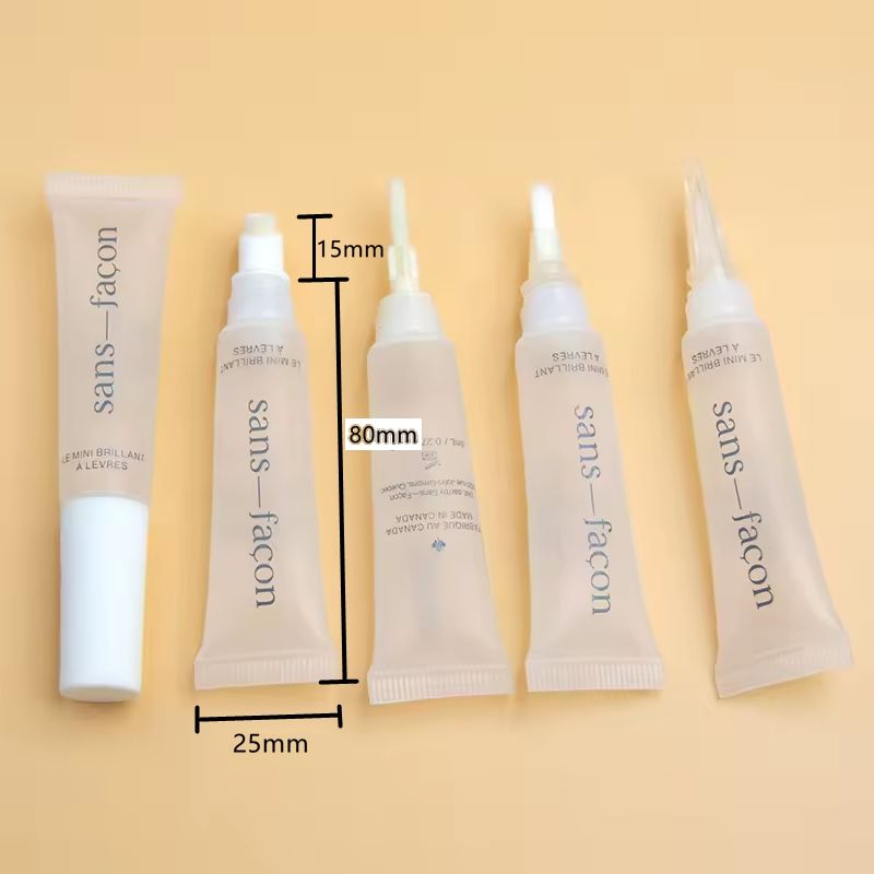 Tubes en plastique à tête en Silicone personnalisés, 8 ~ 15ml, 16mm, multifonction, 5 têtes, Gel pour ongles, crème pour les yeux, bâton à lèvres, cosmétiques, Gel vide