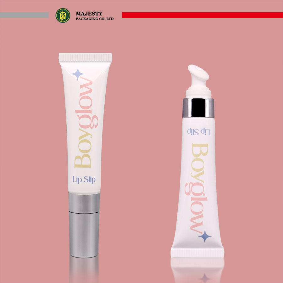 Applicateur en céramique personnalisé de 19mm de diamètre, capuchon de finition en métal argenté, capacité de 5 à 25ml, crème pour les yeux, Tubes en plastique PE à 2 couches