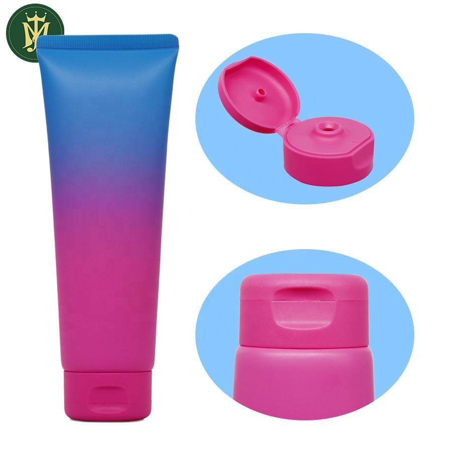 Tube cosmétique en plastique vide, 50ml, 100ml, 150ml, 250ml, pour soins de la peau, nettoyant pour le visage, Lotion pour le corps, gommage corporel, Tube d'emballage en plastique vide