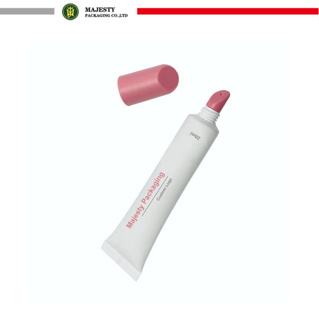 Tube de rouge à lèvres en plastique souple Unique, avec capuchon Unique, capacités de 10ml, 15ml, 30ml, pour emballage de baume à lèvres et de brillant à lèvres