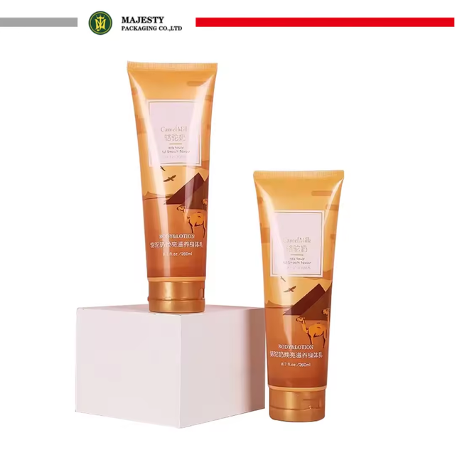 Tube personnalisé de 40 Mm de diamètre, 60 ~ 150 Ml, capuchon rabattable, impression d'étiquetage pour crèmes pour le visage, Lotion pour le corps, soins du visage, nettoyant pour le visage