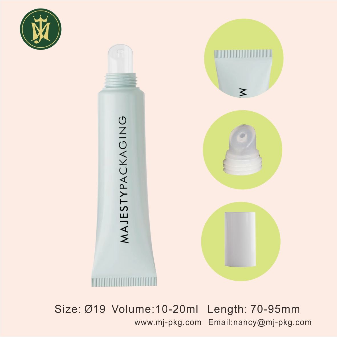 Tube de brillant à lèvres en plastique à presser, Volume personnalisé 30ml 20ml, baume à lèvres, Tube souple, crème de gommage, Gel, emballage en Tube