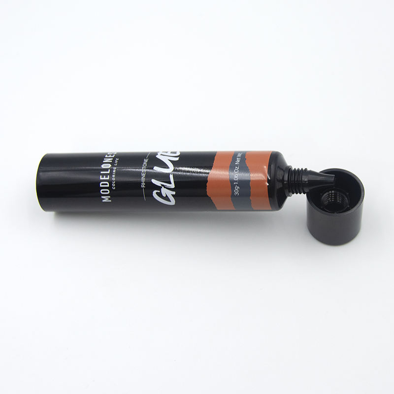 Tube souple noir mat personnalisable de 30ml, pour fond de teint liquide cosmétique, crème solaire, Tube BB crème