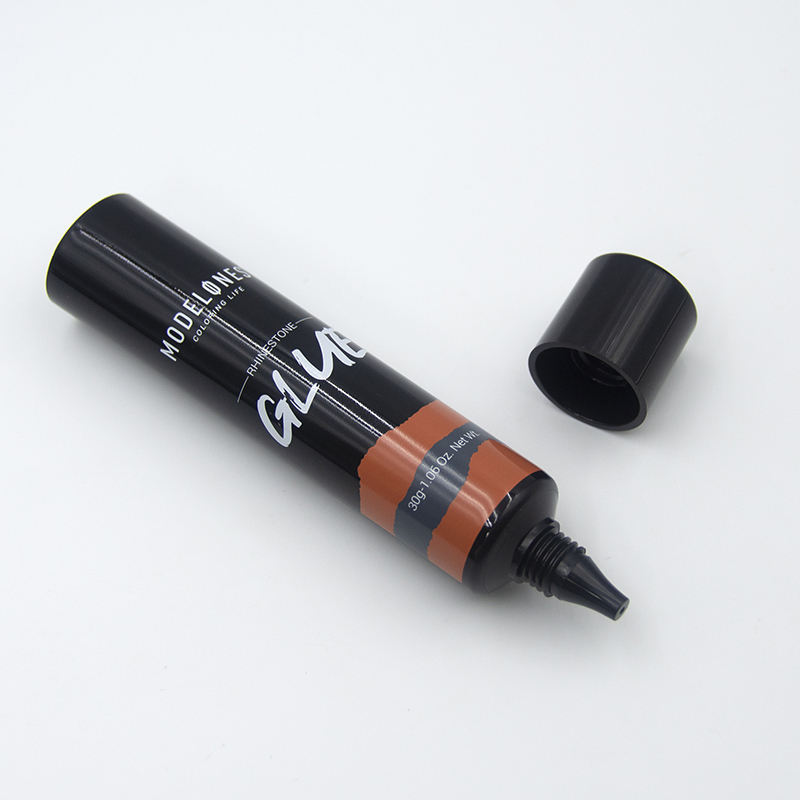 Tube souple noir mat personnalisable de 30ml, pour fond de teint liquide cosmétique, crème solaire, Tube BB crème