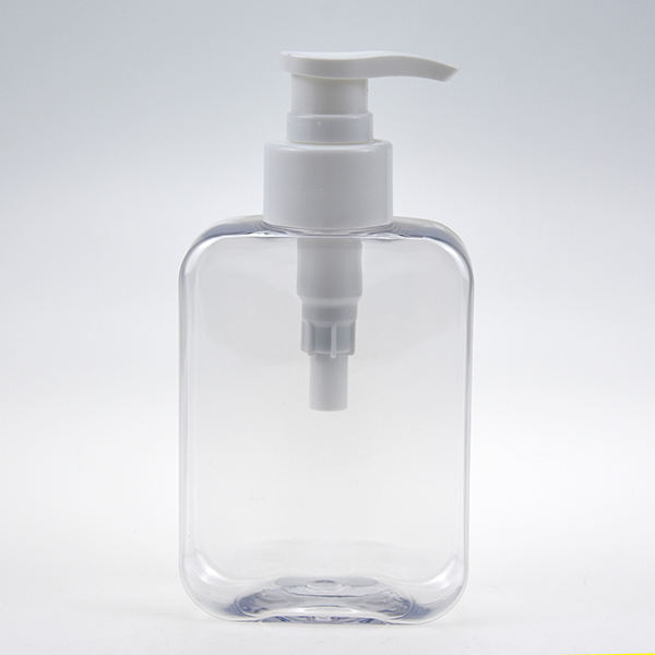 Vide 150ml 300ml luxe douche Gel pompe HDPE bouteille en plastique emballage plat carré shampooing et revitalisant bouteilles pour cheveux