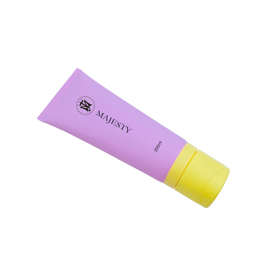 Tube en plastique fait sur commande de conditionneur de cheveux de Tube mou cosmétique de Tube de Gel douche de shampooing de 200ML avec le long capuchon de buse