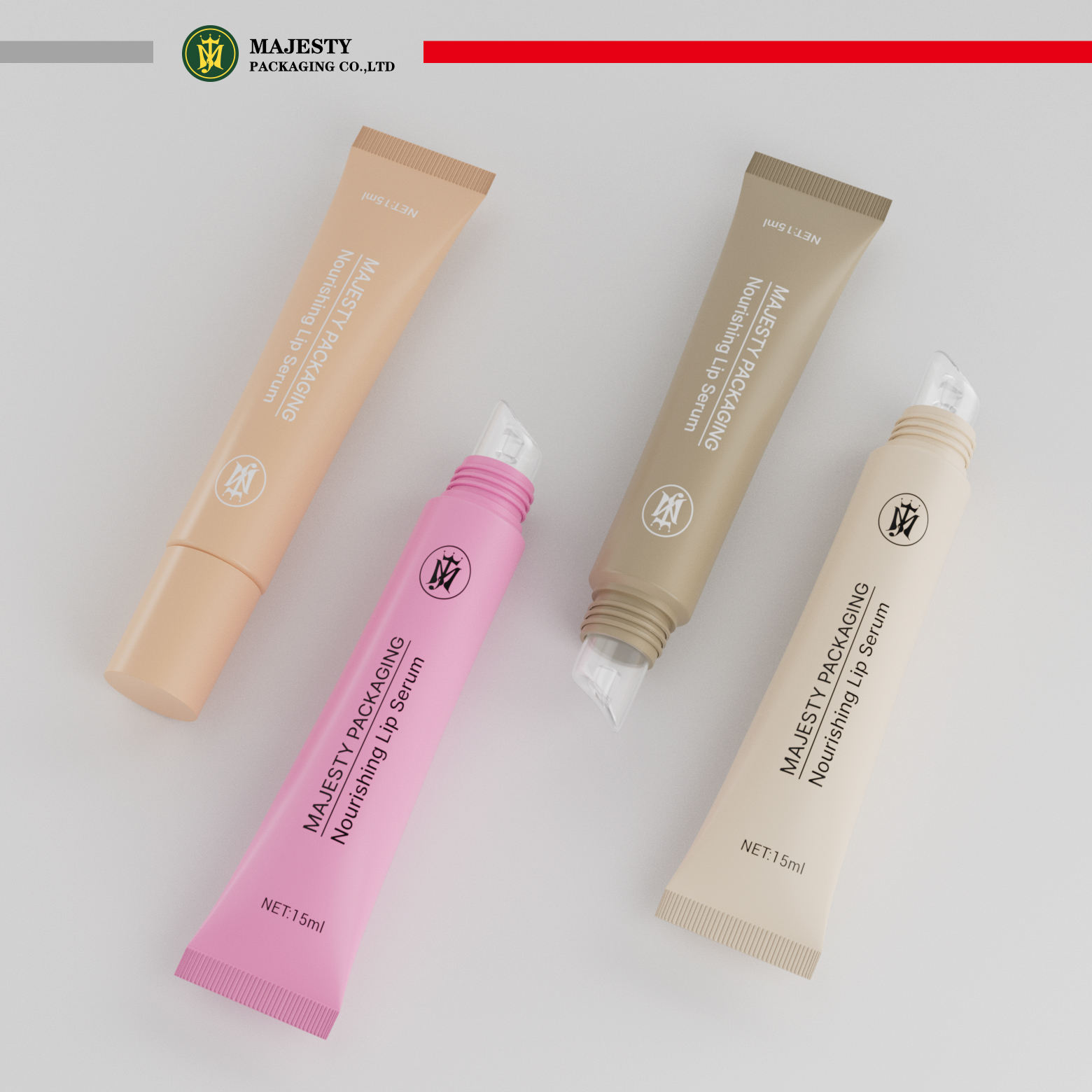 Tubes à presser de brillant à lèvres personnalisés 10ml 15ml, conteneurs de brillant à lèvres, Tube souple en plastique, Tube de brillant à lèvres en plastique personnalisé