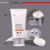 Tubes ovales de protection solaire en plastique de 50 ml et 100 ml avec capuchon rabattable plaqué, emballage pour produits de soins de la peau comme la crème pour le visage et la crème pour les mains