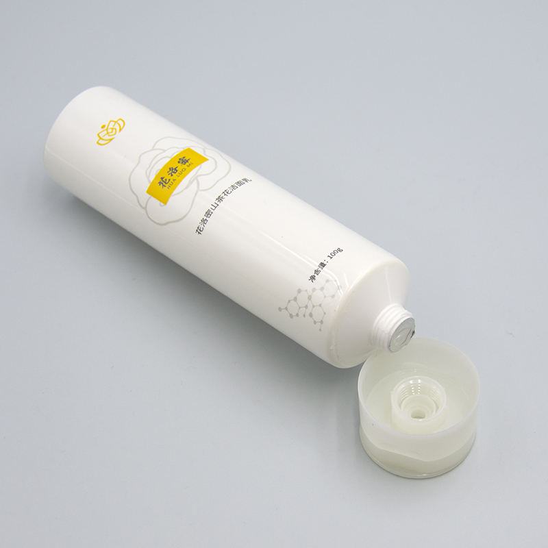 Tube cosmétique OEM100ML-120ML, pour crème pour les mains, nettoyant pour le visage, protection solaire, Tube à presser avec couvercle rabattable, estampage à chaud, manipulation de Surface