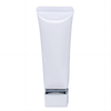 Tube cosmétique PE en plastique souple de forme carrée, emballage à presser pour crème pour les mains avec papier d'étiquetage, matériel pour soins de la peau et rouge à lèvres