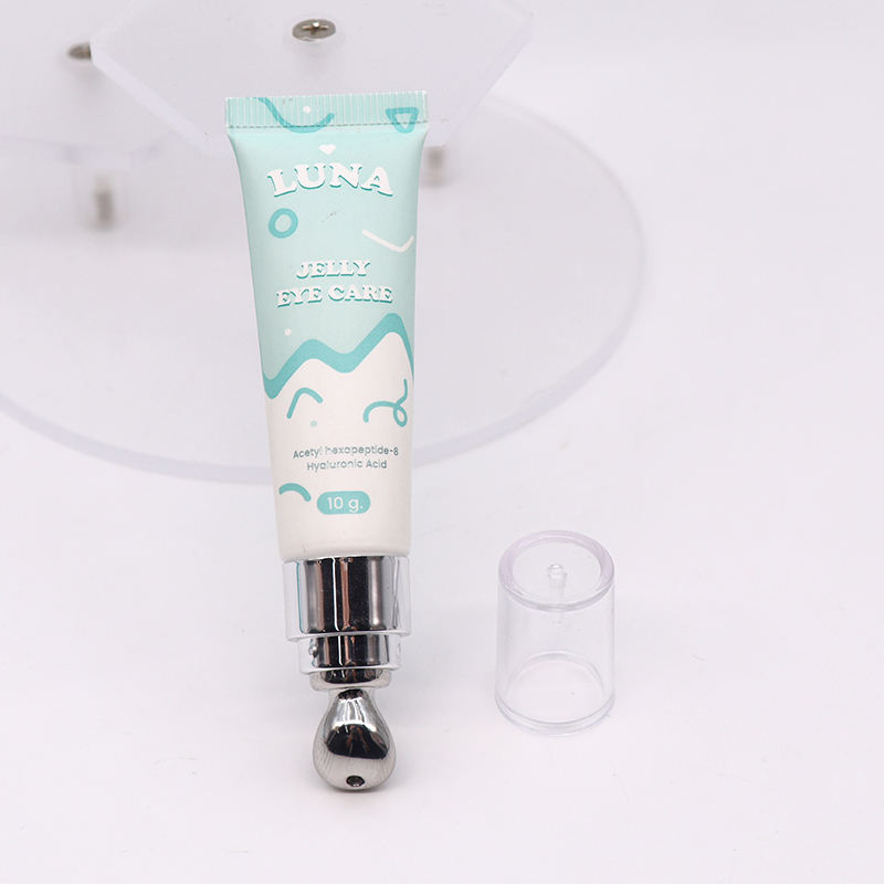 Tube de compression cosmétique OEM 10 ml-25 ml en plastique PE avec boule en alliage de zinc Soins de la peau Crème pour les yeux Sérum Brillant à lèvres Crème de massage Emballage