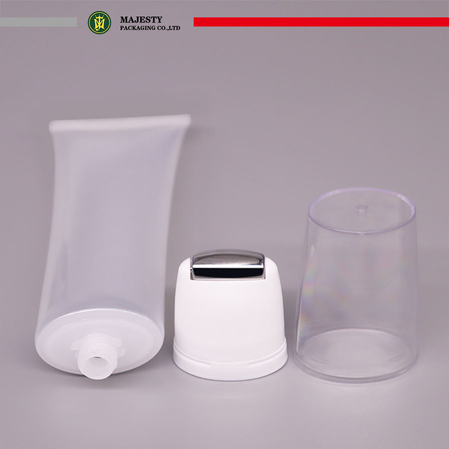 Tube blanc multifonctionnel de Lotion d'emballage cosmétique de compression vide de Tube de Massage de Tube de boule de rouleau d'acier inoxydable pour la crème de Spa