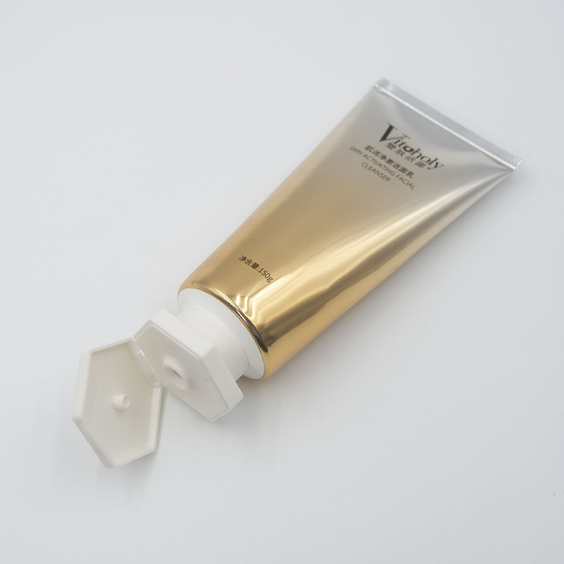 Tube à presser en plastique et aluminium laminé BB Cream imprimé personnalisé, emballage à couvercle rabattable avec logo pour lotion de soin des lèvres de protection solaire