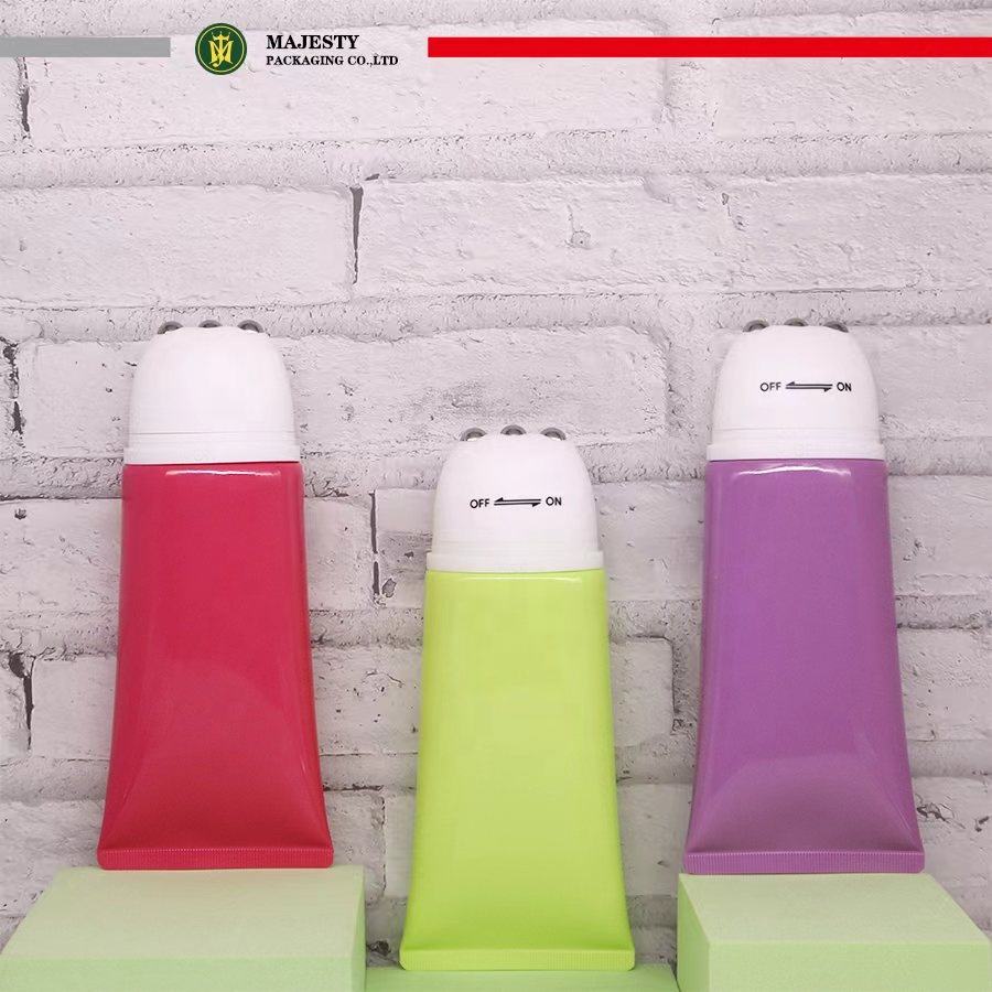 Série de Massage à billes avec Logo personnalisé Direct d'usine, Tubes à presser vides, emballage cosmétique en plastique écologique, impression d'écran