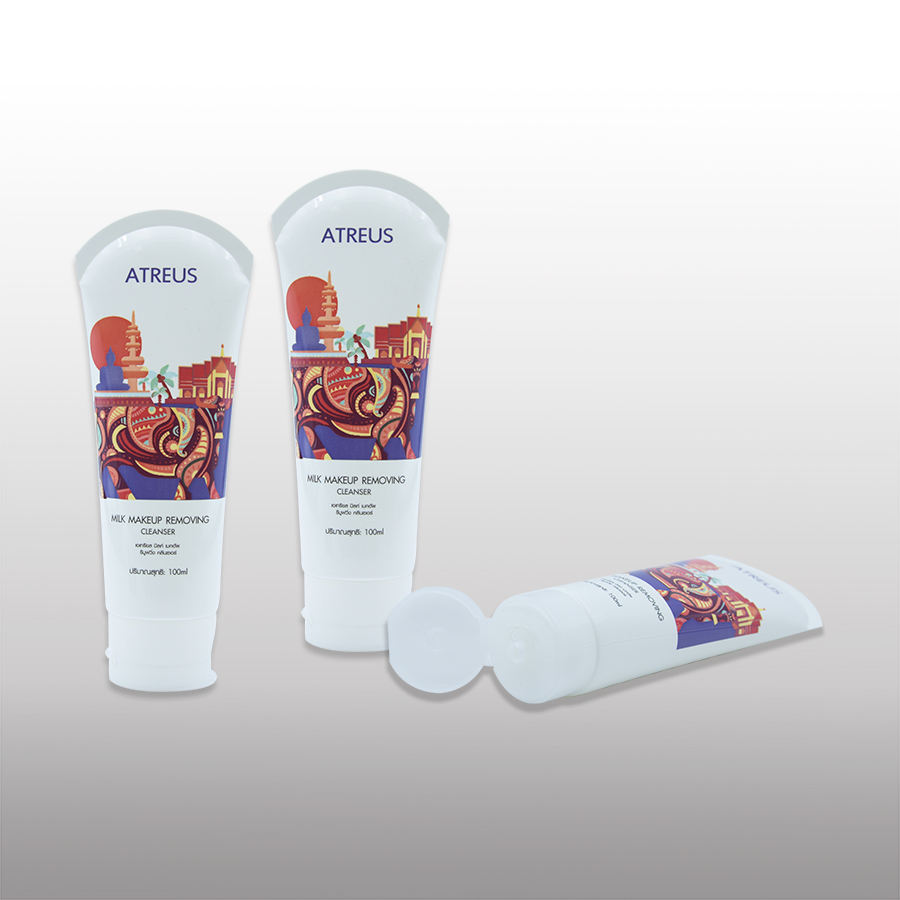 Tube en plastique PE de 80 ml 100 ml pour nettoyant pour le visage, emballage cosmétique de couleurs personnalisées avec couvercle pour crème solaire et shampoing