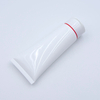 Tube en plastique cosmétique souple de tube de compression de lotion PE vide personnalisé avec dessus rabattable pour la surface de lavage du visage manipulée par estampage à chaud