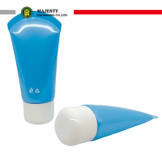 Tube vide à presser personnalisé 50-70ml, rondelle de visage en plastique pour soins de la peau avec bouchon à vis, Tube PP