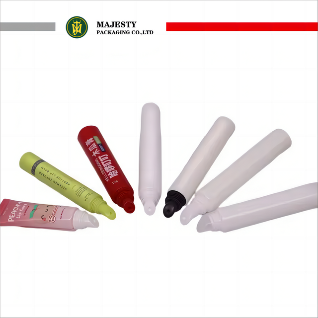 Tubes à presser vides en plastique personnalisés de 5 à 20ml, avec capuchon, pour baume à lèvres, rouge à lèvres, brillant à lèvres, crème, cosmétiques