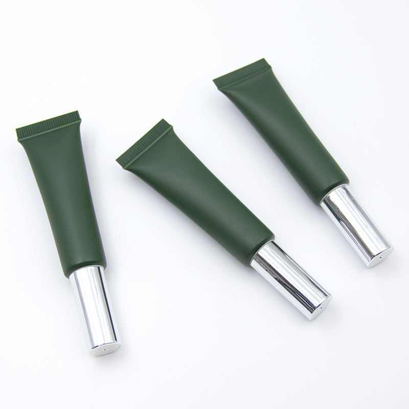 Tubes en plastique souple PE OEM et ODM 10ml, avec brosse et applicateur en Silicone, brillant à lèvres, bâton à lèvres, baume à lèvres, Tube de brosse à ongles
