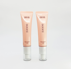 Emballage de pompe sans air vide personnalisé, Tube à presser cosmétique pour visage, fond de teint BB CC, crème liquide et crème solaire, Tube d'huile essentielle