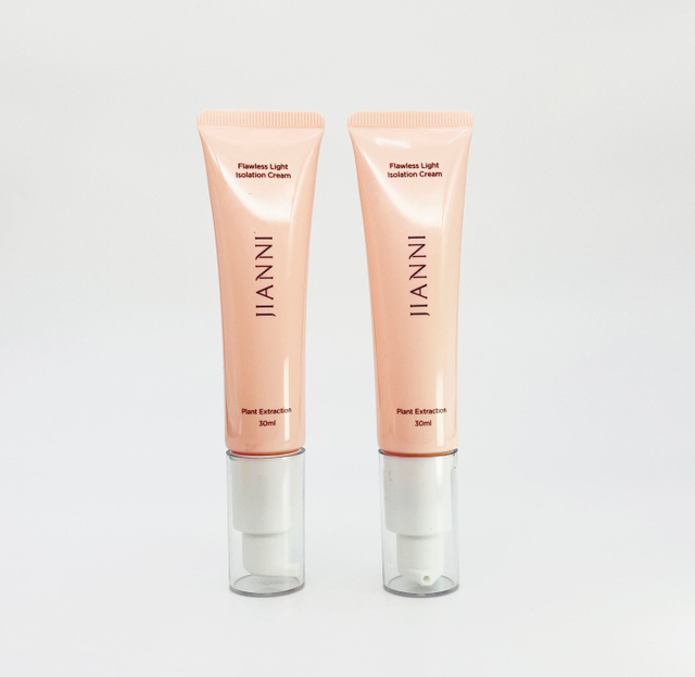 Emballage de pompe sans air vide personnalisé, Tube à presser cosmétique pour visage, fond de teint BB CC, crème liquide et crème solaire, Tube d'huile essentielle