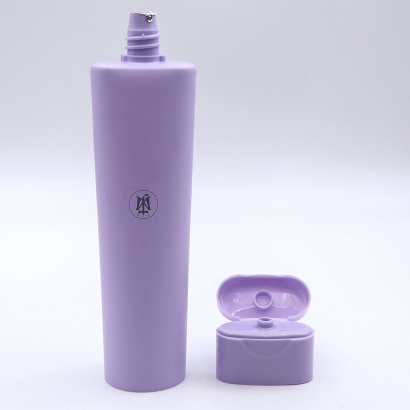 Tube en plastique plat ovale personnalisé de 100ml, pour soins du visage, masques de sérum cutané à rabat et emballage de crème solaire/BB crème